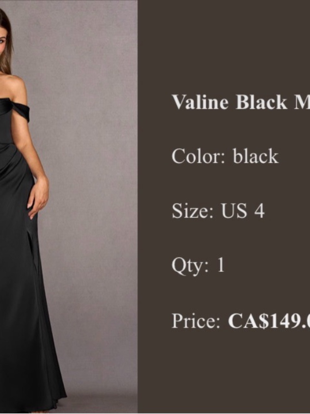 Black Off-Shoulder Dress